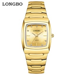 Watches For Couple Watch 2024 Luxury Square Gold Quartz Clock Stainless Steel Waterproof Lady Man's Wristwatch Business Watch