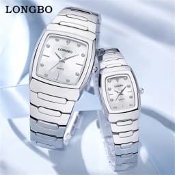 Watches For Couple Watch 2024 Luxury Square Gold Quartz Clock Stainless Steel Waterproof Lady Man's Wristwatch Business Watch
