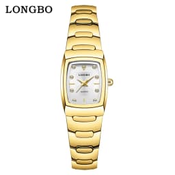 Watches For Couple Watch 2024 Luxury Square Gold Quartz Clock Stainless Steel Waterproof Lady Man's Wristwatch Business Watch