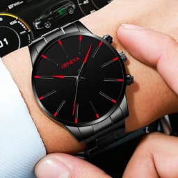 Fashionable and casual men's watch, business-style simple quartz wristwatch, Christmas, Thanksgiving, Valentine's Day gifts