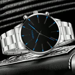 Fashionable and casual men's watch, business-style simple quartz wristwatch, Christmas, Thanksgiving, Valentine's Day gifts