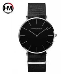 HANNAH MARTIN Quartz Watch 3Pc Wholesale (OEM/ODM) Factory Original 40mm Quartz Fashion Black Leather Unisex Watch Dropshipping