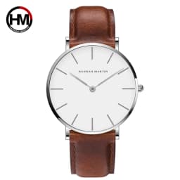 HANNAH MARTIN Quartz Watch 3Pc Wholesale (OEM/ODM) Factory Original 40mm Quartz Fashion Black Leather Unisex Watch Dropshipping