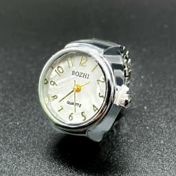 Finger Watches Selling Round Golden Silvery Quartz Men's And Women's Simple Ring Watches