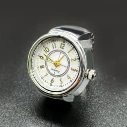 Finger Watches Selling Round Golden Silvery Quartz Men's And Women's Simple Ring Watches