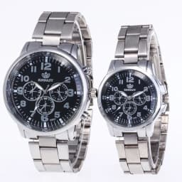 2pcs Couple's Classic Simple Quartz Watches