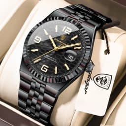 POEDAGAR Casual Top Men Clock Waterproof Luminous Date Luxury Man Watch Stainless Steel Quartz Fashion Men's Watches Couple Gift