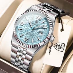 POEDAGAR Casual Top Men Clock Waterproof Luminous Date Luxury Man Watch Stainless Steel Quartz Fashion Men's Watches Couple Gift