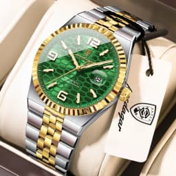 POEDAGAR Casual Top Men Clock Waterproof Luminous Date Luxury Man Watch Stainless Steel Quartz Fashion Men's Watches Couple Gift