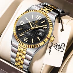 POEDAGAR Casual Top Men Clock Waterproof Luminous Date Luxury Man Watch Stainless Steel Quartz Fashion Men's Watches Couple Gift
