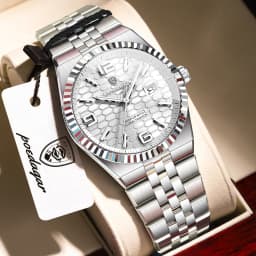 POEDAGAR Casual Top Men Clock Waterproof Luminous Date Luxury Man Watch Stainless Steel Quartz Fashion Men's Watches Couple Gift