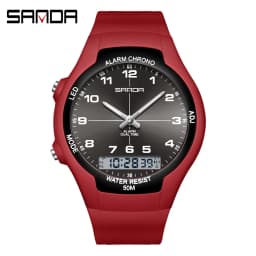 SANDA Fashion Outdoor Sports Women's Watch Men's LED Digital Shockproof Watch Military Waterproof Date Electronic Watch