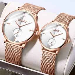 CHENXI Luxury Waterproof Men Women Quartz Watch Fashion Casual Stainless Steel Mesh Belt Couple Premium Wristwatch for Gift