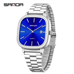 Sanda 2026 Couple Quartz Watch Men's and Women's Square Watch 3ATM Waterproof Calendar Simple and Elegant Women's Watch 3278