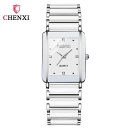 CHENXI 104A Top Brand Luxury Couple Watch Men's and Women's Imitation Ceramic Strap Exquisite Date Watches Relojes Para Damas