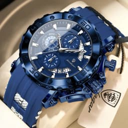 POEDAGAR Top Luxury Men Clock Sport Luminous Waterproof Chronograph Date Watch For Man Silicone Strap Quartz Men's Watches Reloj