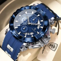 POEDAGAR Top Luxury Men Clock Sport Luminous Waterproof Chronograph Date Watch For Man Silicone Strap Quartz Men's Watches Reloj