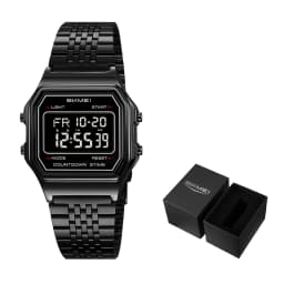 SKMEI 2465 Fashion Men Digital Watches Waterproof Male Luxury 2Time Wristwatch EL Backlight Alarm Clock Casual Office Week Date