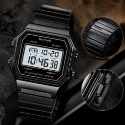 SKMEI 2465 Fashion Men Digital Watches Waterproof Male Luxury 2Time Wristwatch EL Backlight Alarm Clock Casual Office Week Date