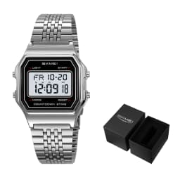 SKMEI 2465 Fashion Men Digital Watches Waterproof Male Luxury 2Time Wristwatch EL Backlight Alarm Clock Casual Office Week Date