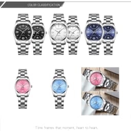 CHENXI Casual Fashion Couple Watch Stainless Strap Luminous Men's and Women's Classic Style Quartz Wristwatches Lover's Gift