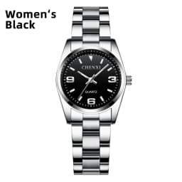 CHENXI Casual Fashion Couple Watch Stainless Strap Luminous Men's and Women's Classic Style Quartz Wristwatches Lover's Gift