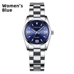 CHENXI Casual Fashion Couple Watch Stainless Strap Luminous Men's and Women's Classic Style Quartz Wristwatches Lover's Gift