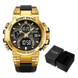 SKMEI 2500 Men's Digital Wristwatch Outdoor Sport Watches For Man 3Time Clock 50M Waterproof Countdown Timer Man Watch Week Date
