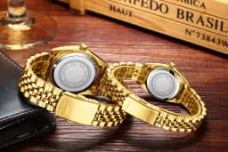 CHENXI 0042 Fashion Couple Lover's Watches 1Piece Stainless Steel Waterproof Luminous Quartz Wristwatch For Lover Women Men