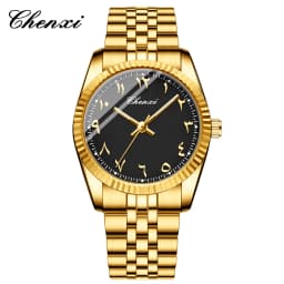 CHENXI 0042 Fashion Couple Lover's Watches 1Piece Stainless Steel Waterproof Luminous Quartz Wristwatch For Lover Women Men