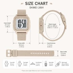 SKMEI 2691 Men's Sports Digital Watches 50M Waterproof Fashion Electronic Wristwatch Women Clock EL Light Week Date Display