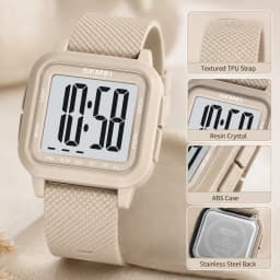 SKMEI 2691 Men's Sports Digital Watches 50M Waterproof Fashion Electronic Wristwatch Women Clock EL Light Week Date Display