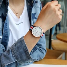 New Luxury Brand Women's Watches Ultra-thin Simple Nylon Strap Quartz Watches for Woman Fashion Casual Couples Watch Clock Gift