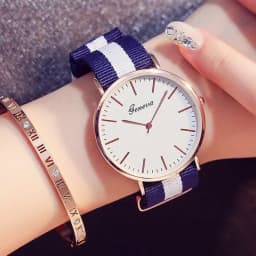 New Luxury Brand Women's Watches Ultra-thin Simple Nylon Strap Quartz Watches for Woman Fashion Casual Couples Watch Clock Gift
