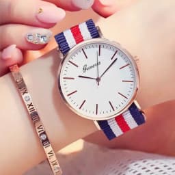 New Luxury Brand Women's Watches Ultra-thin Simple Nylon Strap Quartz Watches for Woman Fashion Casual Couples Watch Clock Gift