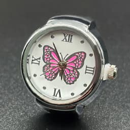 Hot Male and Female Couples Simple Atmosphere All-Match Quartz Ring Watch Butterfly Roman Numerals Surface