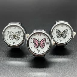 Hot Male and Female Couples Simple Atmosphere All-Match Quartz Ring Watch Butterfly Roman Numerals Surface
