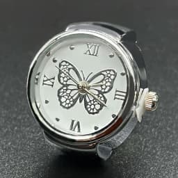 Hot Male and Female Couples Simple Atmosphere All-Match Quartz Ring Watch Butterfly Roman Numerals Surface