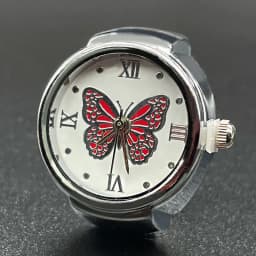 Hot Male and Female Couples Simple Atmosphere All-Match Quartz Ring Watch Butterfly Roman Numerals Surface