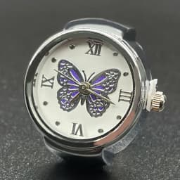 Hot Male and Female Couples Simple Atmosphere All-Match Quartz Ring Watch Butterfly Roman Numerals Surface
