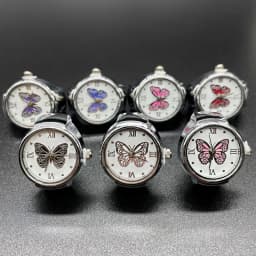 Hot Male and Female Couples Simple Atmosphere All-Match Quartz Ring Watch Butterfly Roman Numerals Surface