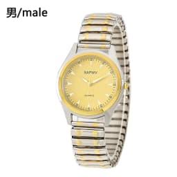 Casual Ladies Middle-Aged and Elderly Watches Steel Band Spring Elastic Band Couple Watches Fashion Gifts Quartz Watch Men