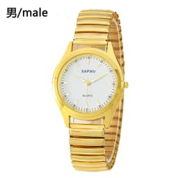Casual Ladies Middle-Aged and Elderly Watches Steel Band Spring Elastic Band Couple Watches Fashion Gifts Quartz Watch Men