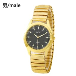 Casual Ladies Middle-Aged and Elderly Watches Steel Band Spring Elastic Band Couple Watches Fashion Gifts Quartz Watch Men