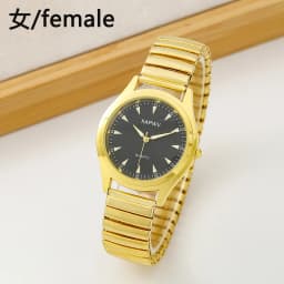 Casual Ladies Middle-Aged and Elderly Watches Steel Band Spring Elastic Band Couple Watches Fashion Gifts Quartz Watch Men