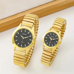 Casual Ladies Middle-Aged and Elderly Watches Steel Band Spring Elastic Band Couple Watches Fashion Gifts Quartz Watch Men