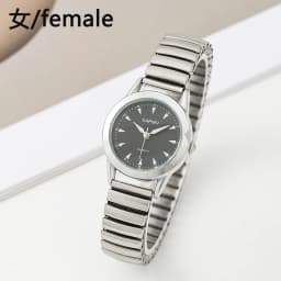 Casual Ladies Middle-Aged and Elderly Watches Steel Band Spring Elastic Band Couple Watches Fashion Gifts Quartz Watch Men