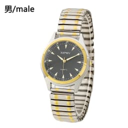 Casual Ladies Middle-Aged and Elderly Watches Steel Band Spring Elastic Band Couple Watches Fashion Gifts Quartz Watch Men