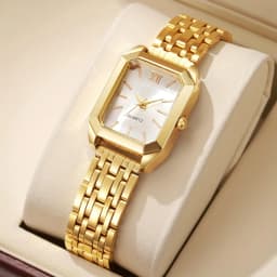 1pc Women's Luxury Square Watch Quartz Movement, Fashionable Wristwatch for Casual & Formal Occasions, Casual Wristwatch