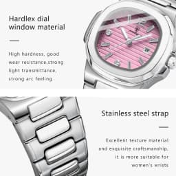 POEDAGAR Square Couple Wristwatch Luminous Waterproof Date Love Watch High Quality Luxury Women's Quartz Watches for girlfriend